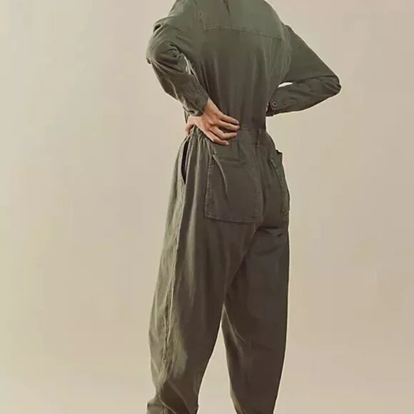 Free People Quinn Jumpsuit Dress Cargo M